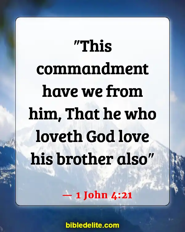 Bible Verses About Brothers And Sisters In Christ (1 John 4:21)