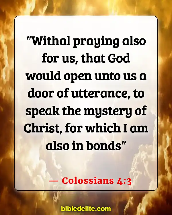 Bible Verses About Doing Mission Work (Colossians 4:3)