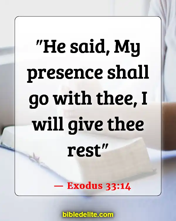 Bible Verses About Being Emotionally Drained (Exodus 33:14)