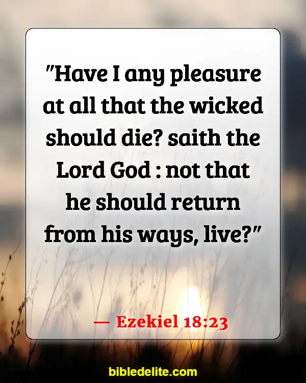 Bible Verses About God Destroying Your Enemies (Ezekiel 18:23)