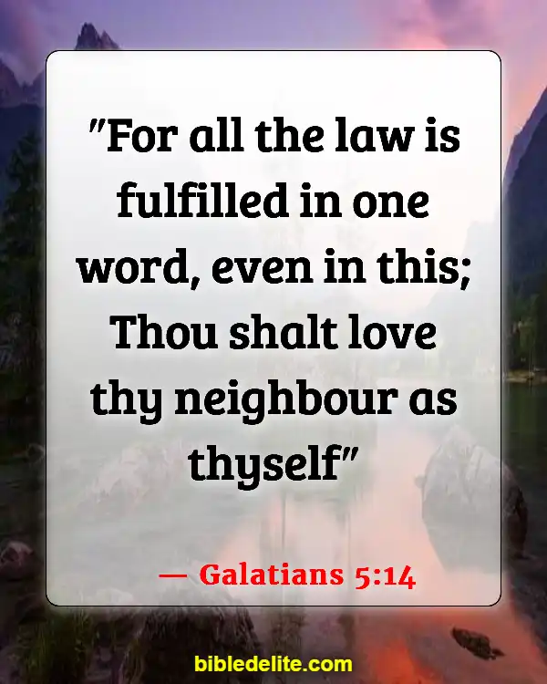 Bible Verses About Treating Others With Dignity And Respect (Galatians 5:14)