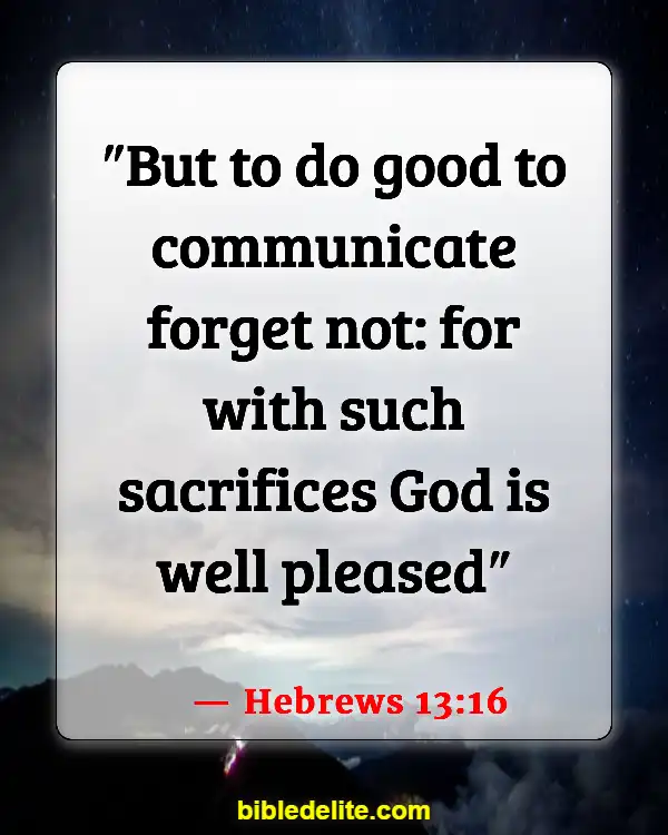 Bible Verses To Encourage Church Workers (Hebrews 13:16)