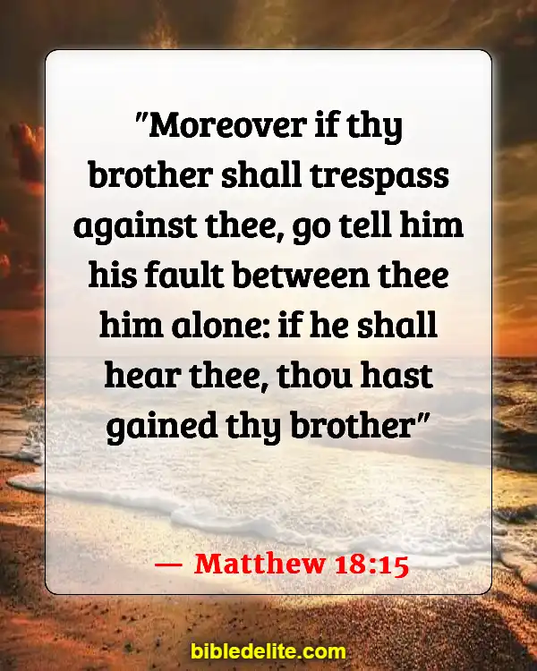 Bible Verses About Brothers And Sisters In Christ (Matthew 18:15)