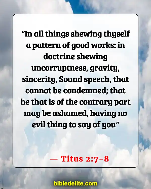 Bible Verses About Sharing Your Faith With Others (Titus 2:7-8)